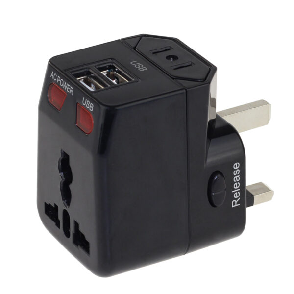 Universal Travel Adapter Wall AC Power Plug Adapter Wall Charger 2USB