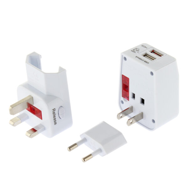 Universal Travel Adapter Wall AC Power Plug Adapter Wall Charger 2USB - Image 4