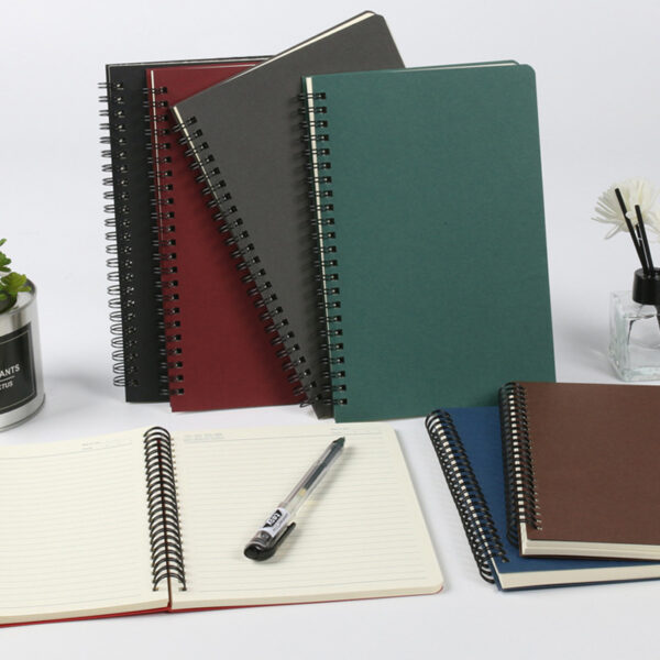 Custom logo Cuaderno A5 60Sheets Beige Colors Composition Book Spiral notebook for student school supplies - Image 4