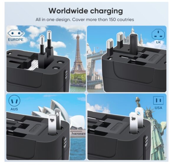 Type C universal Travel Adapter Wall Charger - Image 2
