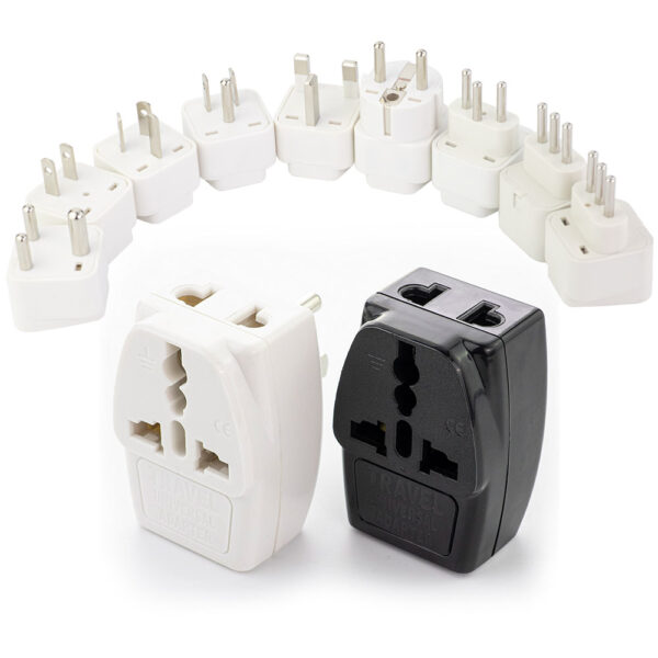 1 to 3 World to UK/US/EU/AU travel adapter with 2 outlets