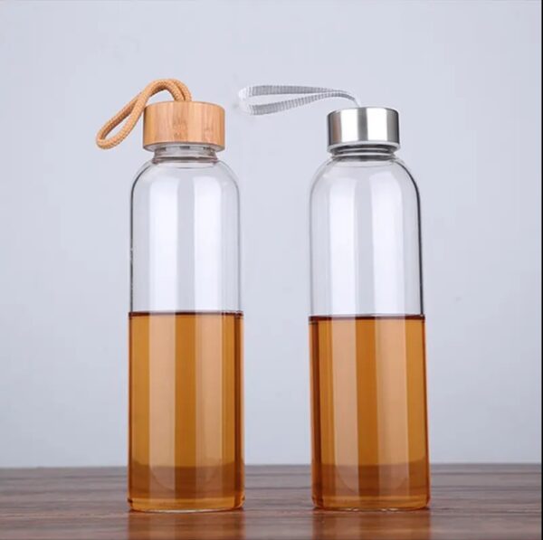 550ML Transparent screw lid voss water glass bottle for juice water borosilicate glass water bottle - Image 6