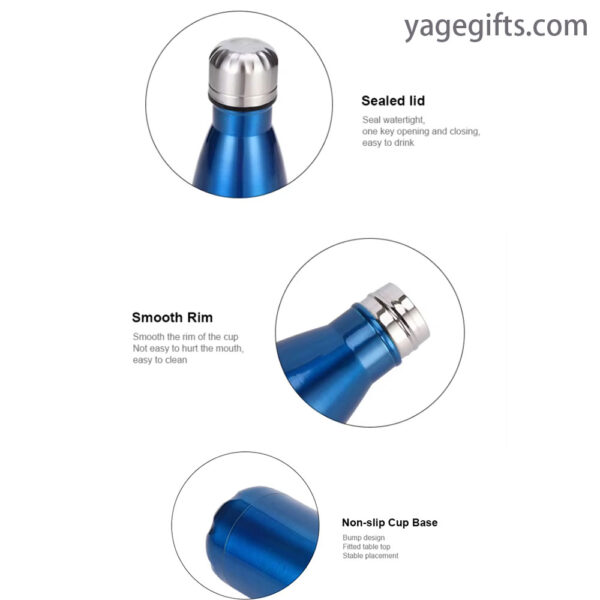 17OZ Portable Stainless Steel Water Bottles Tumbler Sports Flask - Image 4