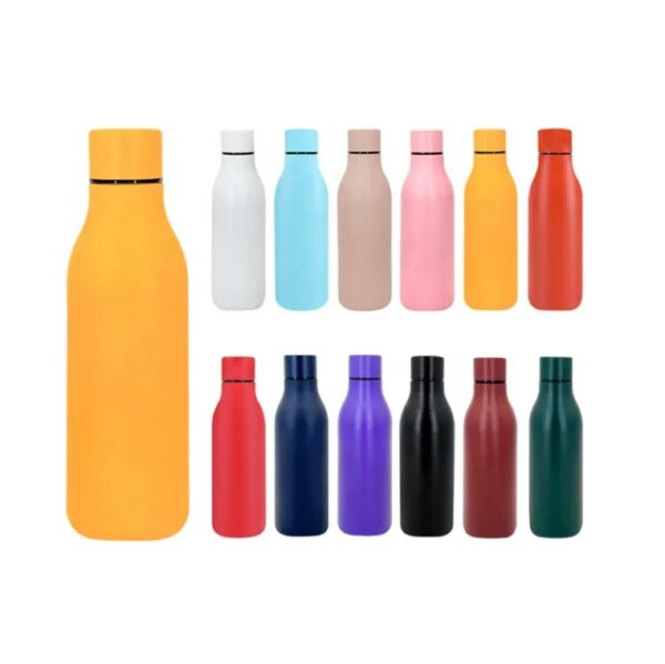 Matte Color Cola Shape Vacuum Insulated Drink Sport Stainless Steel Water Bottle Laser Engraving Thermo Bottle