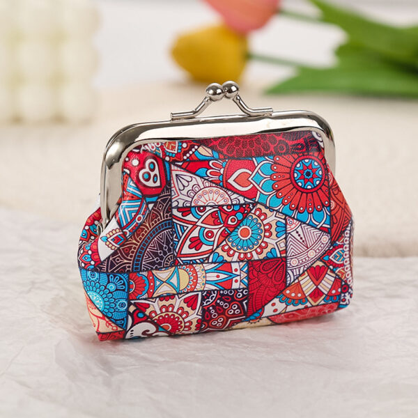 Cute Floral Buckle Coin Purses Vintage Pouch Kiss-lock Change Purse Wallets - Image 10
