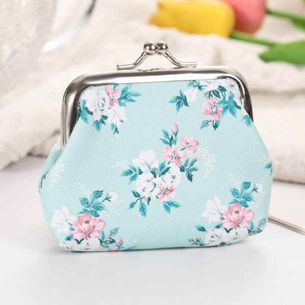Cute Floral Buckle Coin Purses Vintage Pouch Kiss-lock Change Purse Wallets - Image 6