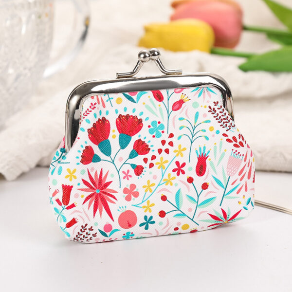 Cute Floral Buckle Coin Purses Vintage Pouch Kiss-lock Change Purse Wallets - Image 5