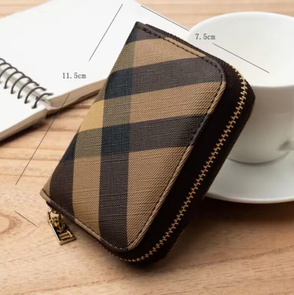 Hot Selling Designer Wallets Brand Striped Short Wallet PU Leather Money Credit Card Holders Coin Purses Designer Wallet - Image 2