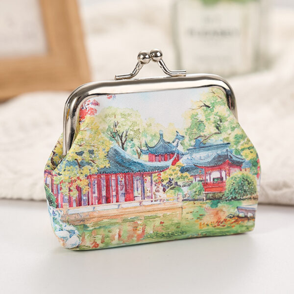 Cute Floral Buckle Coin Purses Vintage Pouch Kiss-lock Change Purse Wallets - Image 8