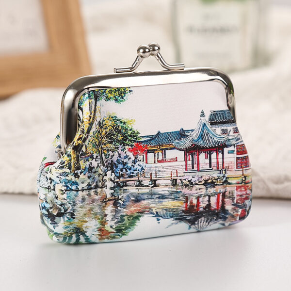 Cute Floral Buckle Coin Purses Vintage Pouch Kiss-lock Change Purse Wallets - Image 9