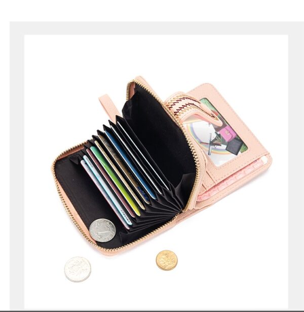 Small Wallet for Women - Credit Card Holder with Coin Purse  and Button& Zipper Wallet - Image 8