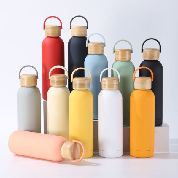 34 OZ Stainless Steel Sports Water Bottle For Outdoor With Bamboo Lid - Image 2
