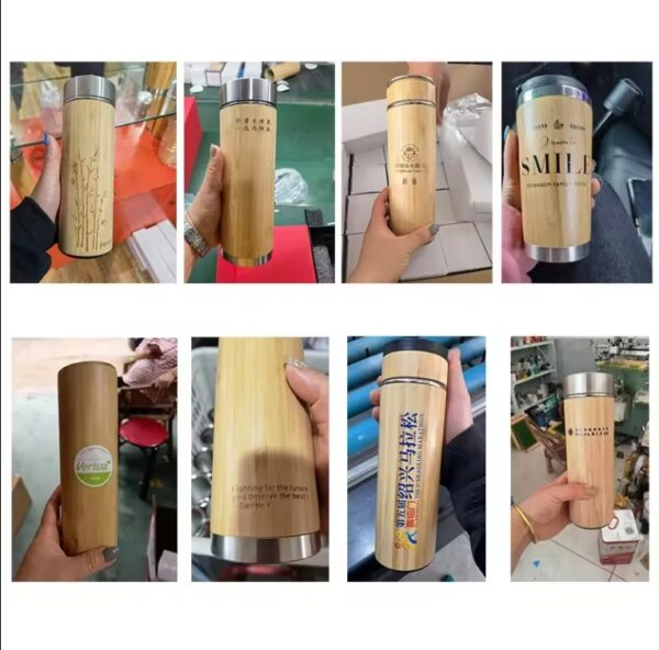 Bamboo Tumbler Custom Vacuum Bottle-15oz - Image 5