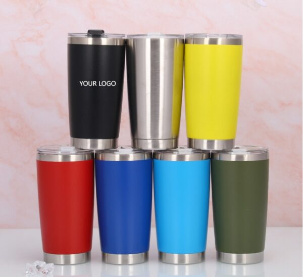 20oz Tumbler Stainless Steel Vacuum Insulated Mug with Lid, Suitable for Ice Drinks and Hot Beverage