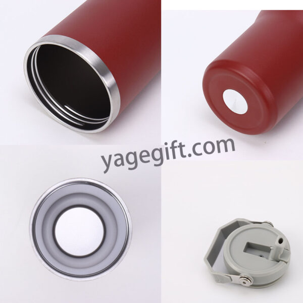 Stainless Steel Tumbler with Straw, Vacuum Insulated Water Bottle for Home, Office or Car, Reusable Cup with Straw Leak Resistant Flip - Image 4