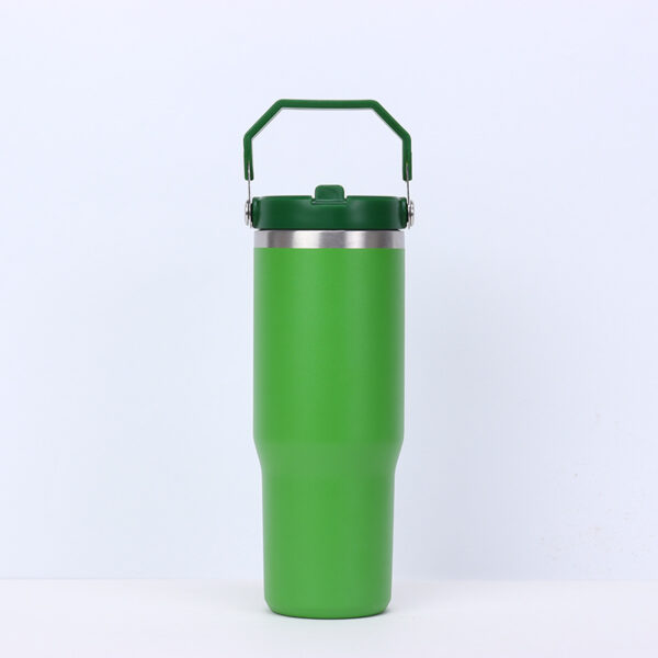 Stainless Steel Tumbler with Straw, Vacuum Insulated Water Bottle for Home, Office or Car, Reusable Cup with Straw Leak Resistant Flip - Image 6