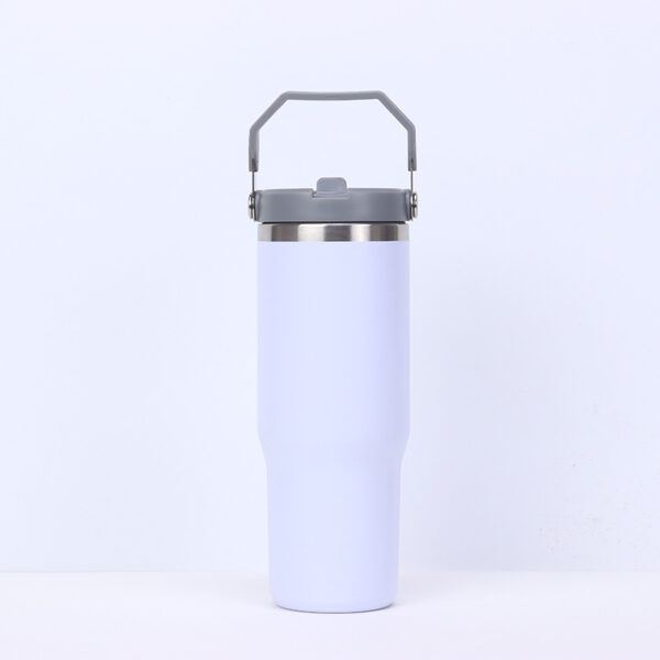 Stainless Steel Tumbler with Straw, Vacuum Insulated Water Bottle for Home, Office or Car, Reusable Cup with Straw Leak Resistant Flip - Image 8