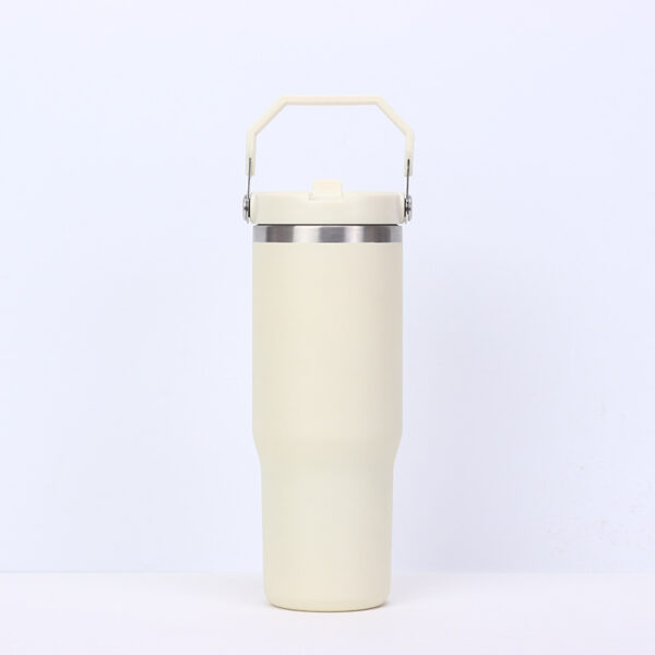 Stainless Steel Tumbler with Straw, Vacuum Insulated Water Bottle for Home, Office or Car, Reusable Cup with Straw Leak Resistant Flip - Image 7