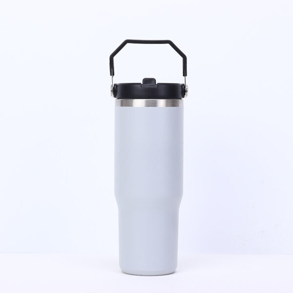 Stainless Steel Tumbler with Straw, Vacuum Insulated Water Bottle for Home, Office or Car, Reusable Cup with Straw Leak Resistant Flip - Image 9
