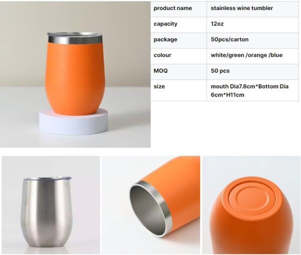 12 oz Stainless Steel Tumbler Double Wall Coffee Mug Cup for home office - Image 6