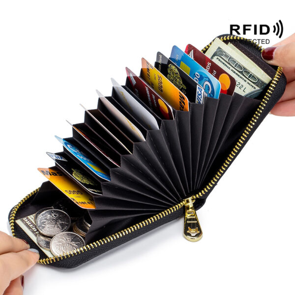 FurArt Credit Card Wallet, Zipper Card Cases Holder for  Men Women, RFID Blocking, KeyChain Wallet, Compact Size - Image 3