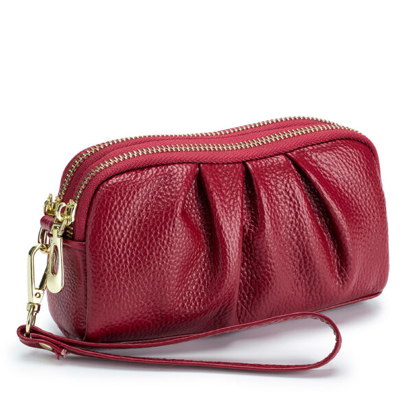 Double Zips leather wristlet - Image 4