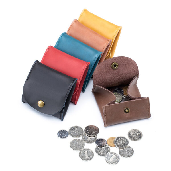 Vintage Genuine Leather Coin Purse Men Woman Cowhide Small Mini Wallet Wallets Storage Pocket Bag - Image 2