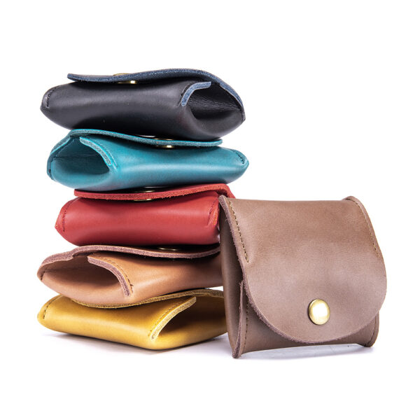 Vintage Genuine Leather Coin Purse Men Woman Cowhide Small Mini Wallet Wallets Storage Pocket Bag