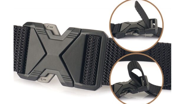 Tactical Belt, Military Hiking Rigger 1.5" Nylon Web Work Belt  with Heavy Duty Quick Release Buckle - Image 4