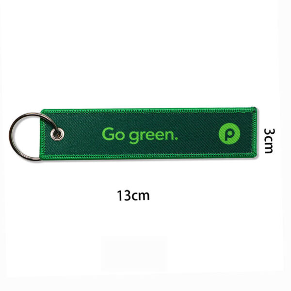 Keychain Custom logo Double-sided embroidery keychain with promotional Gift Spray tag custom keyring - Image 4
