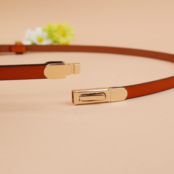 Fashion Womens Leather Belt, Soft Leather Waist Belt for Jeans Pants - Image 3