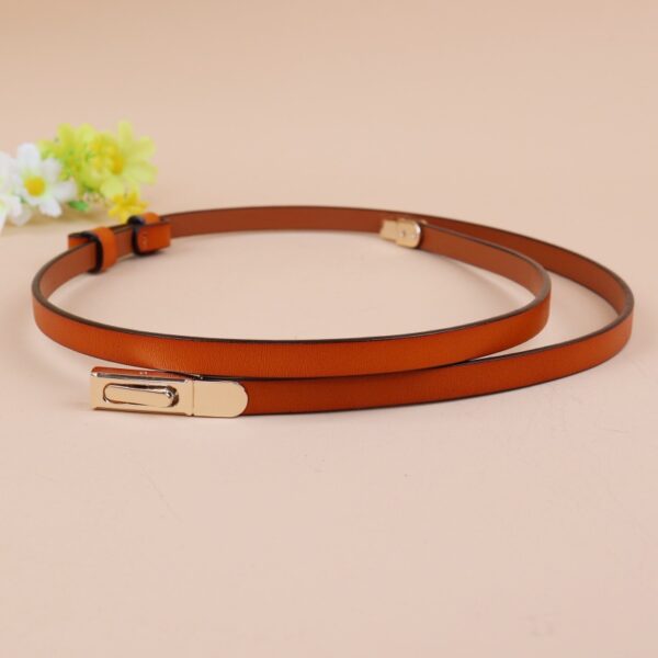 Fashion Womens Leather Belt, Soft Leather Waist Belt for Jeans Pants - Image 2