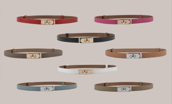 Fashion Womens Genuine Leather Belt, Soft Leather Waist Belt for Jeans Pants - Image 4