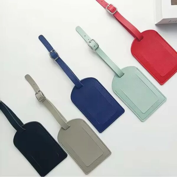 Hot Sell Wholesale Travel Luggage Baggage Tag Suitcase Tag Customized PU Leather Luggage Tags - Image 6
