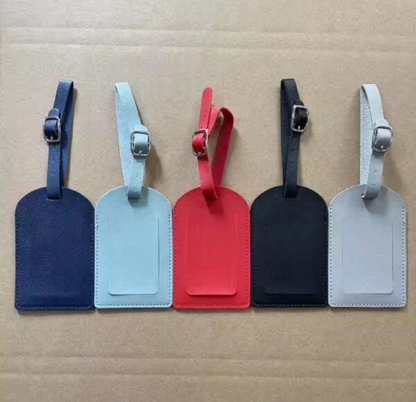 Hot Sell Wholesale Travel Luggage Baggage Tag Suitcase Tag Customized PU Leather Luggage Tags - Image 5