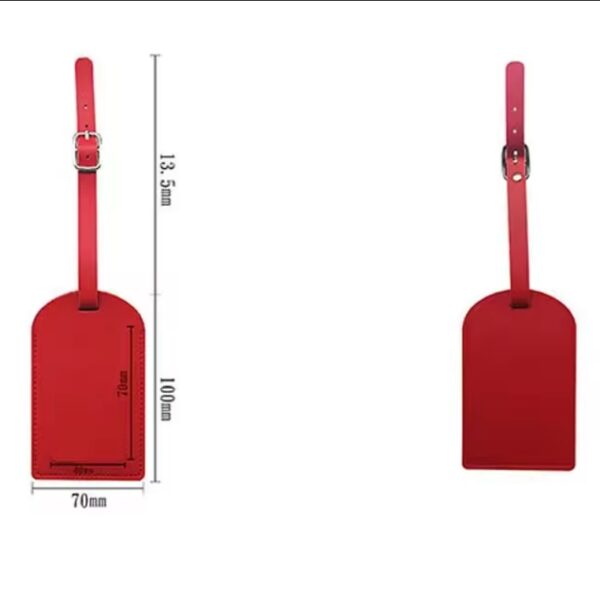 Hot Sell Wholesale Travel Luggage Baggage Tag Suitcase Tag Customized PU Leather Luggage Tags - Image 3