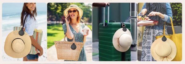 Hat Clip for Travel - Women's Travel Accessory, Magnetic Hat Clip, Cap Clip for Vacation Beach Cruise Essentials - Image 3