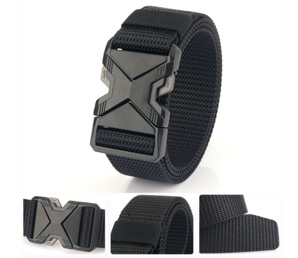 Tactical Belt, Military Hiking Rigger 1.5" Nylon Web Work Belt  with Heavy Duty Quick Release Buckle - Image 3