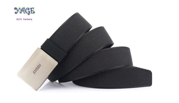 Nylon Military Tactical Men Belt Webbing Canvas Outdoor Web Belt with Zinc Alloy Buckle gift for Men - Image 2