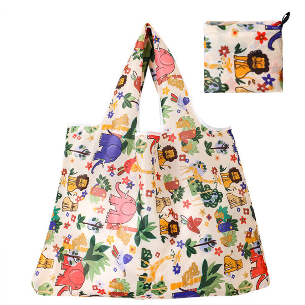 Reusable Grocery Shopping Bags, Foldable Shopping Bags Grocery Tote with Attached Pouch,Machine Washable Eco-Friendly - Image 2