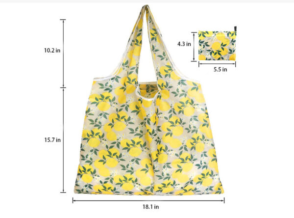 Reusable Grocery Shopping Bags, Foldable Shopping Bags Grocery Tote with Attached Pouch,Machine Washable Eco-Friendly - Image 4