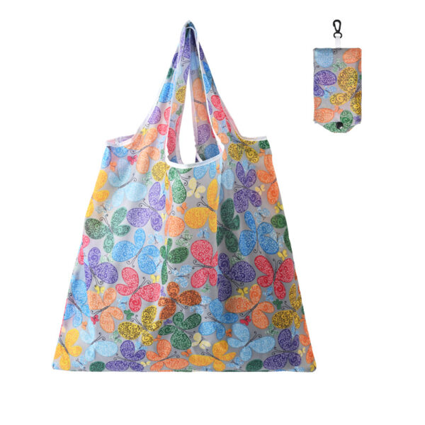 Reusable Grocery Shopping Bags, Foldable Shopping Bags Grocery Tote with Hooked Pouch, Machine Washable Eco-Friendly - Image 9