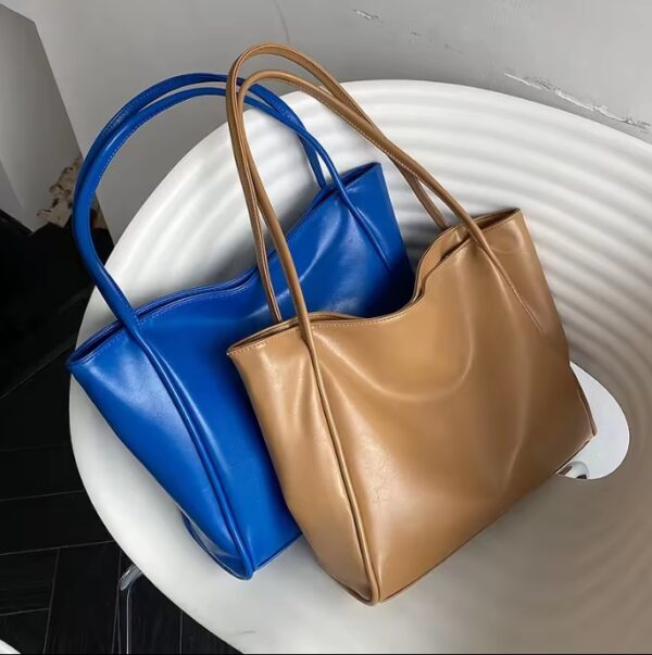 Women's Leather Tote Bag Messenger Bag - Image 2