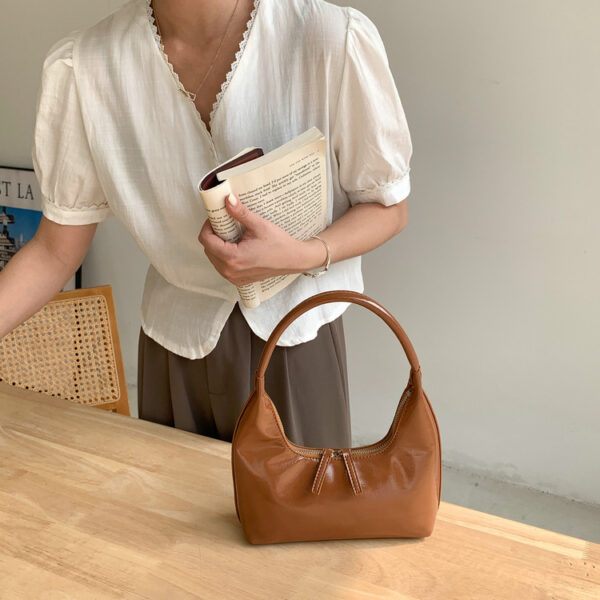 Shoulder Bags for Women, Cute Soft Small Clutch Purses, PU Leather Hobo Crossbody Tote Dumpling Bags with Pockets - Image 8