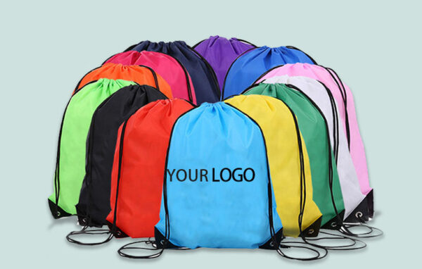 Drawstring Backpack Bags Sack Pack Cinch Tote Sport Storage Polyester Bag for Gym Traveling