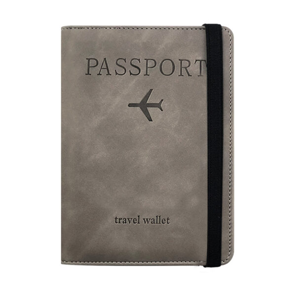 Men's wallet PU Leather Passport Cover Custom Travel Wallet with Card Case Ticket Slot RFID Blocking Passport Holder for men - Image 3