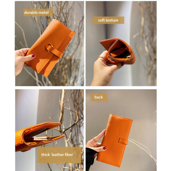 Wallets for Women Genuine Leather Credit Card Holder Large Capacity - Image 2
