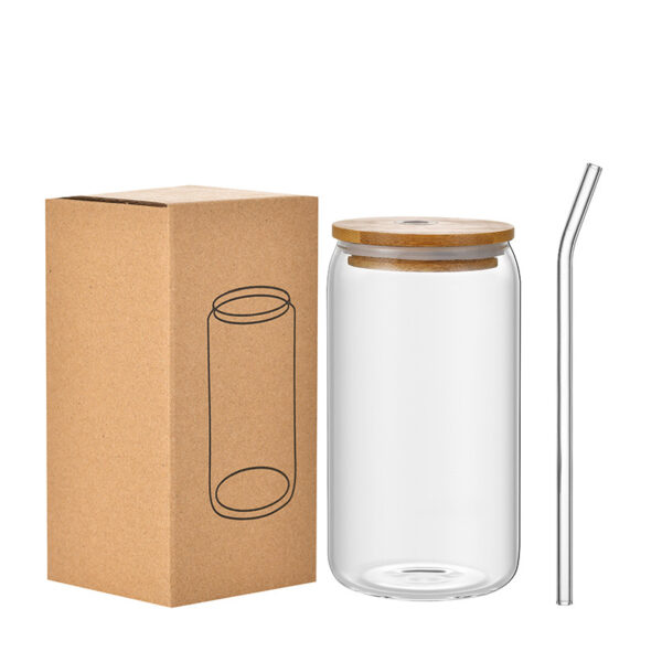 16 Oz Ice Glass Water Bottle Coffee Tumbler Cup for Soda Soda Tea Cocktail - Image 6