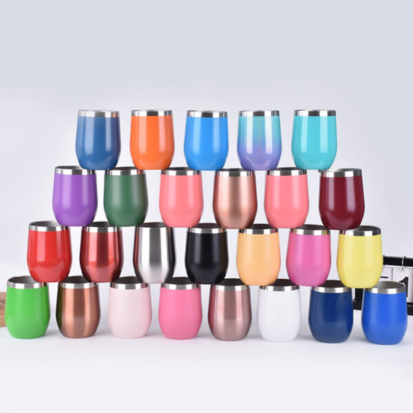12 oz Stainless Steel Tumbler Double Wall Coffee Mug Cup for home office