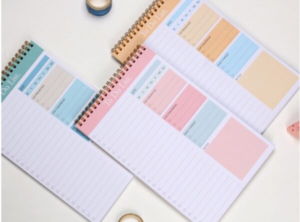 Custom A5 To Do List Pad - To Do List Spiral Notebook for Work with 52 Sheets, Undated Daily Planner Perfect for Daily Tasks and Goal Setting, To Do List Notepad Suitable for Office, Home and School - Image 5